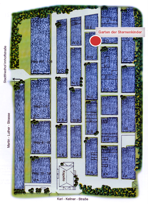 Lageplan Garten der Sternenkinder, Langenhagen